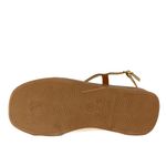 Sandália Flatform Feminina Em Material Tecnológico Caramelo 2054533 