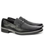 Sapato Social Masculino Calvest em Couro Preto Olho de Gato - 7001 preto