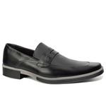 Sapato Social Masculino Calvest em Couro Preto Olho de Gato - 7001 preto