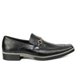 Sapato Social Masculino Calvest em Couro Preto Com Bridão - 7004 preto
