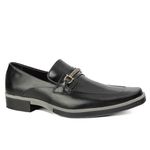 Sapato Social Masculino Calvest em Couro Preto Com Bridão - 7004 preto