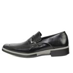 Sapato Social Masculino em Couro Preto Com Metal Calvest - 7005 preto