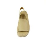 Sandália Flatform Feminina Em Couro Nude 0940 