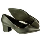 Sapato Scarpin Em Material Tecnológico Preto 20662