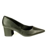 Sapato Scarpin Em Material Tecnológico Preto 20662