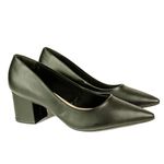 Sapato Scarpin Em Material Tecnológico Preto 20662