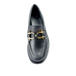 Mocassim Feminino em Couro com Bridão - 4291040 PRETO