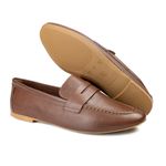 Mocassim Feminino em Couro - 1711051 PINHÃO