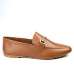 Mocassim Feminino em Couro Com Bridão- 1711050 HAVANA