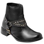 Bota Texana Feminina em Material Tecnológico Preta 16021
