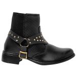 Bota Texana Feminina em Material Tecnológico Preta 16021