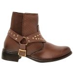 Bota Texana Feminina em Material Tecnológico Capuccino 16021