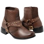 Bota Texana Feminina em Material Tecnológico Capuccino 16021