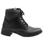 Coturno Feminina em Material Tecnológico Preto 6011