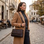 Bolsa Feminina em Couro Texturizado Marron Claudia