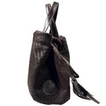 Bolsa Feminina em Couro Texturizado Marron Bambolim