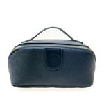 Necessaire Triângulo em Couro Texturizado Azul