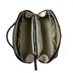 Necessaire Triângulo em Couro Texturizado Azul