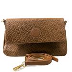 Bolsa Feminina em Couro Texturizado Caramelo Claudia
