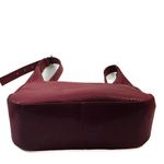 Bolsa Feminina em Couro Texturizado Gota Marsala Xadrez