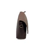 Bolsa Feminina em Couro Texturizado Marron Cristina