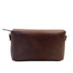 Bolsa Feminina em Couro Texturizado Marron Cristina