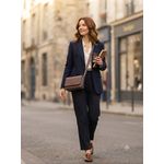 Bolsa Feminina em Couro Texturizado Marron Cristina