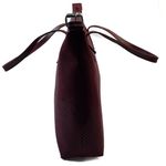Bolsa Feminina em Couro Texturizado Almofadada Marsala Xadrez