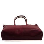 Bolsa Feminina em Couro Texturizado Almofadada Marsala Xadrez