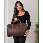 Mala de Viagem em Couro Texturizado Café
