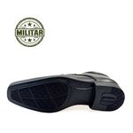 Sapato Social Militar em Material Tecnológico PRETO 1016