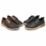 Kit 2 pares em Couro + Sapato Casual Material Tecnológico Preto