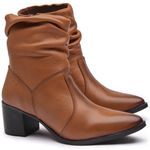 BOTA FEM COURO CANO SANFONADA HAVANA-5494