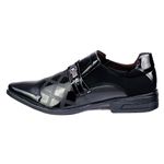 Sapato Social em Material Tecnológico Verniz Preto Pierutti 65F220