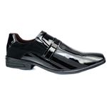 Sapato Social em Material Tecnológico Verniz Preto Pierutti 65F221