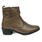 Bota Country Feminina em Couro com Detalhe em Fivela 40F212-CAFÉ