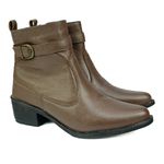 Bota Country Feminina em Couro com Detalhe em Fivela 40F212-CAFÉ