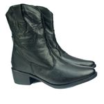 Bota Country Feminina em Couro com Bordado 40F213-PRETA