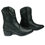 Bota Country Feminina em Couro com Bordado 40F213-PRETA