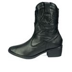 Bota Country Feminina em Couro com Bordado 40F213-PRETA