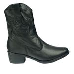 Bota Country Feminina em Couro com Bordado 40F213-PRETA