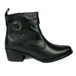Bota Country Feminina em Couro com Detalhe em Fivela 40F212-PRETA