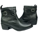Bota Country Feminina em Couro com Detalhe em Fivela 40F212-PRETA