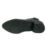 Bota Country Feminina em Couro com Detalhe em Fivela 40F212-PRETA