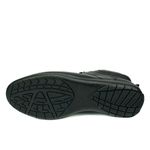 Bota Feminina em Couro Solado Confort de Amarrar 58F211-PRETO