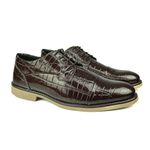 Sapato em Couro Verniz Croco 2001 BORDO