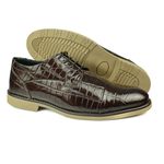 Sapato em Couro Verniz Croco 2001 BORDO