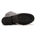 Bota Coturno em Couro com Atacador 58F162-PRETA