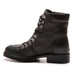 Bota Coturno em Couro com Atacador 58F162-PRETA