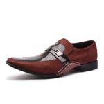Sapato Social Masculino Calvest em Couro Bordo-1930F026